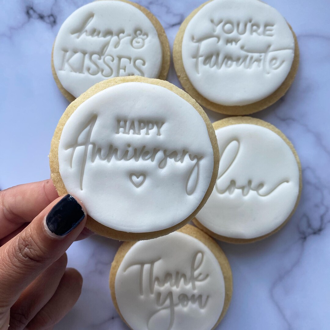 Happy Anniversary Shortbread Sugar Cookies * Love * Gift * Hamper - Etsy