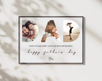 Anpassat fotokollage för fars dag: Personlig pappapresent (digital nedladdning)