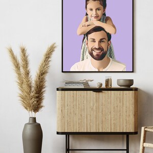 Foto personalizada para retrato, presente de aniversário, presente de dia dos pais, presente de dia das mães, presente de Natal, desenho digital personalizado, retrato de família