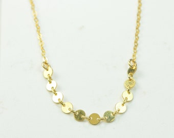 Gold Sequin Necklace