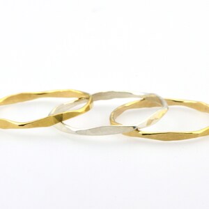 Gold Hexagon Stacking Ring image 7