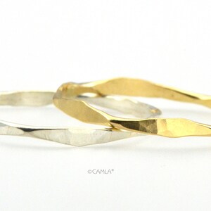 Gold Hexagon Stacking Ring image 4