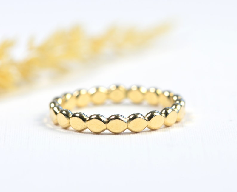 Gold Beaded Ring image 1