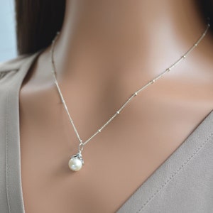 Floral Pearl Drop Necklace image 4