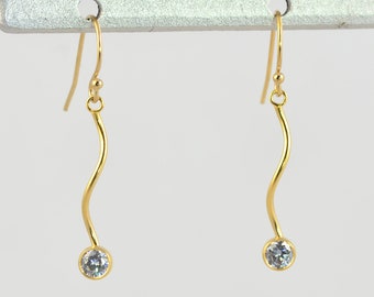 Gold Spiral Sparkle Earrings