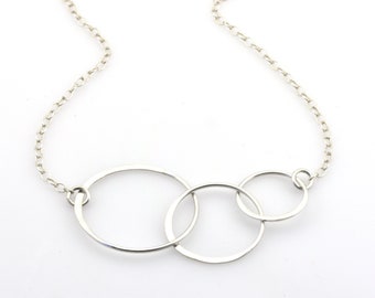 Three Interlinked Circles Necklace