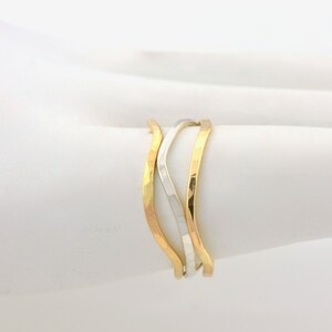 Silver Wavy Stacking Ring - Etsy