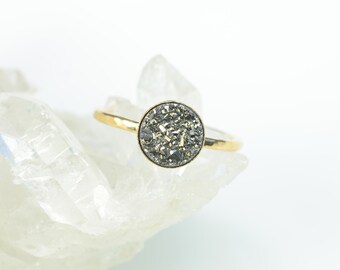 Anillo Druzy de Oro