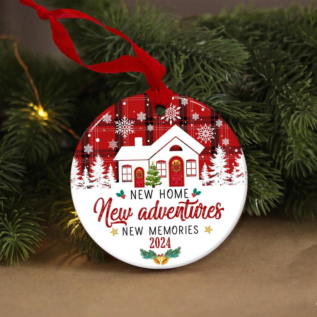 thumbnail image 2 of New Home Ornament 2024, Mr And Mrs Gifts, Our First Christmas Ornament 2024, First Christmas Married Ornament 2024, Perfect Housewarming Gifts, New House, New Home Owners Gifts (Crystal Ornament 2 of 11