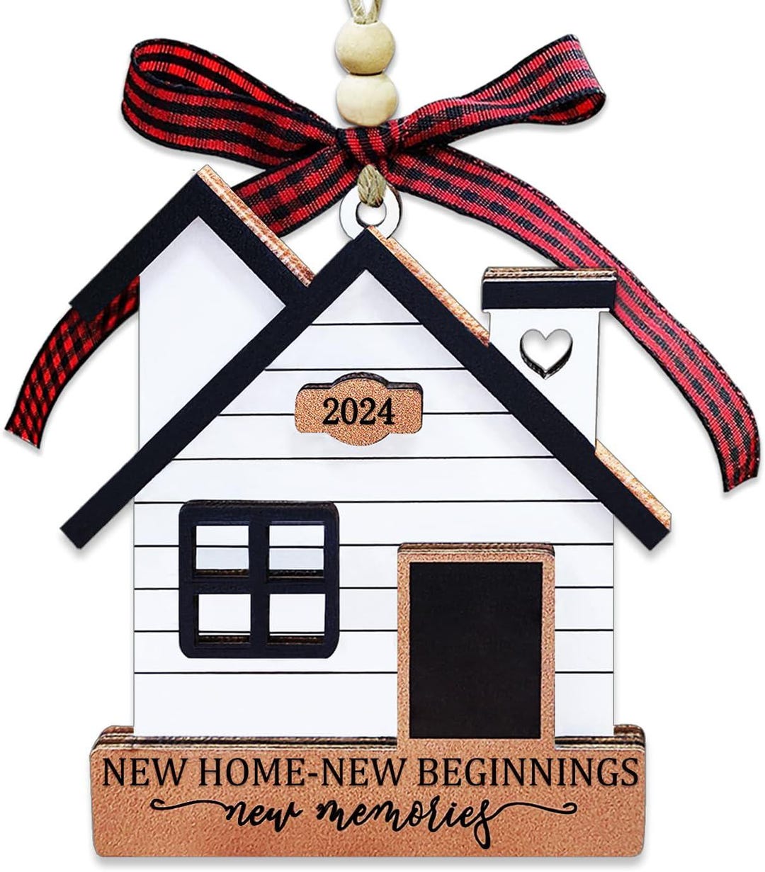 thumbnail image 2 of New Home Ornament 2024, Mr And Mrs Gifts, Our First Christmas Ornament 2024, First Christmas Married Ornament 2024, Perfect Housewarming Gifts, New House, New Home Owners Gifts (Crystal Ornament 2 of 11
