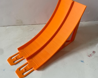 Orange Hot Wheels Track Jump - Custom Add-On, Monster Truck Compatible