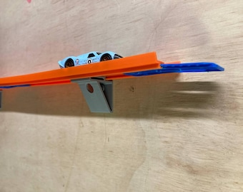 Hot Wheels Track Wall Mount: Single Lane PLA Plastic