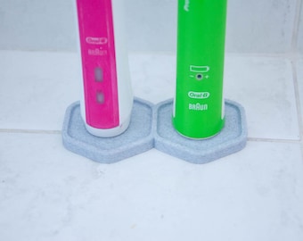Marble Grey Toothbrush Stand: Family Organizer Holder, marble decor