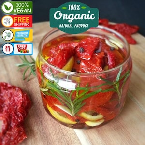Sun-Dried Tomatoes,Marinated,100% Pure,Organic,Healthy,Natural,Canned,Salad,Salty,Vegan, Mediterranean Cuisine,Aromatic 300 gr-FREE SHIPPING