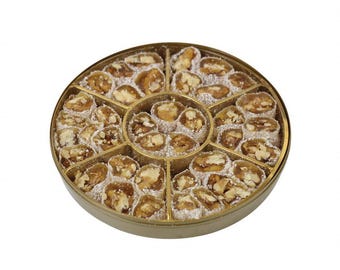 Strained Turkish Delight with Walnuts,Premium Turkish Delights,Delicious gift box,Celebration gift,Traditional sweet,Gourmet Quality FREE SH