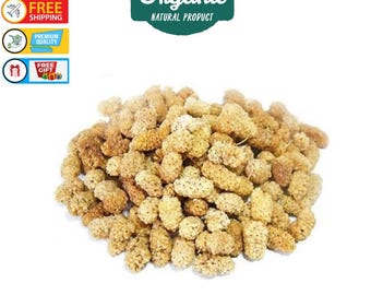 Organic sun dried white mulberries,vegan,gluten free,new crops-FREE SHIPPING-200 gr