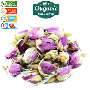 Dried Pink Rose Buds: Herbal Tea, Potpourri, Wedding Favors