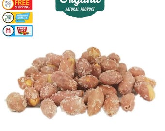 Biologische geroosterde gezouten Turkse pinda's: veganistische snack (200 gr)