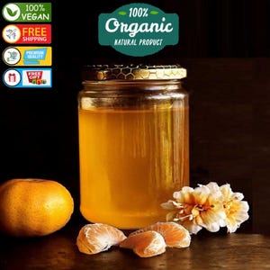 Türkische natürliche Zitrusblüten Honig, Premium Bio-Honig, Vegan, Gesund, Bio, Pure Special, Bienen- und Öko-Produktion, KOSTENLOSER VERSAND