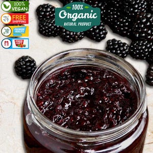 Bio-Brombeermarmelade, reine Brombeermarmelade, authentische Lebensmittel, traditionelle & Gourmet-Geschmack, natürliche Fruchtmarmelade, süße Snacks KOSTENLOSER VERSAND