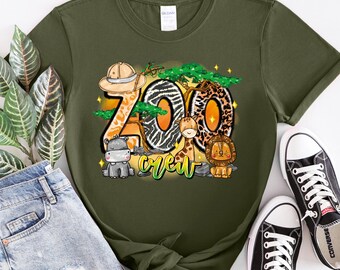 Matching Zoo Crew Shirts for Family Safari Trip, Jungle Animal Birthday Party Shirt Gift, Custom Zoo Shirt for Group Vacation Look