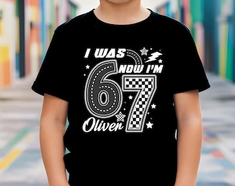7th Birthday Shirt, I Was 6 Now 7 Tee, Boys Birthday Gift