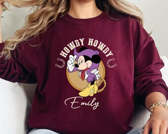 Daisy Duck Shirt, Mickey and Friends Shirt, Cowboy Shirt, Howdy Tee, Disneyworld Shirts, Mickey Mouse Shirt, Howdy Sweatshirt, Disney Shirts