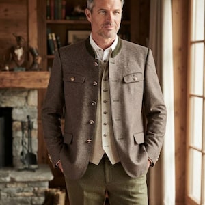 【希少】オーストリア製LODENFREYチロリアンジャケット リネン100%42 Lodenfrey Austrian Jacket - Etsy