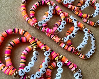 BULK CUSTOM BRACELETS 10-1000 Bracelets - Company Party Team Bridal School - Personalized Bracelets - Bulk Order - Custom Order
