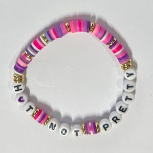 HOT NOT PRETTY - Custom Friendship Bracelet - Chappell Roan - Midwest Princess - Pink Pony Club - Hot To Go - Femininomenon - Handmade Gift