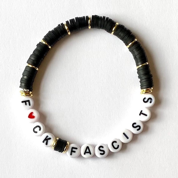 F*CK FASCISTS  Friendship Bracelet |  Political Bracelet | Resist Anti-Capitalist Anti-Fascist