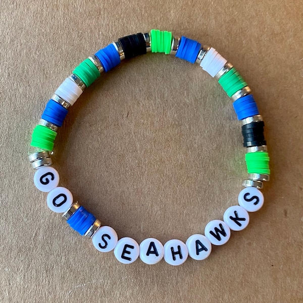 GO SEAHAWKS - Seattle Seahawks Football - Seahawks - Handmade Football Team Jewelery - Seattle, Washington - Friendship Bracelet