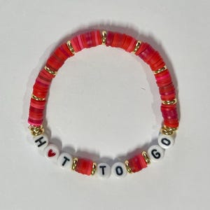 HOT TO GO - Custom Friendship Bracelet - Chappell Roan - Midwest Princess - Pink Pony Club - Hot Not Pretty - Femininomenon - Handmade Gift