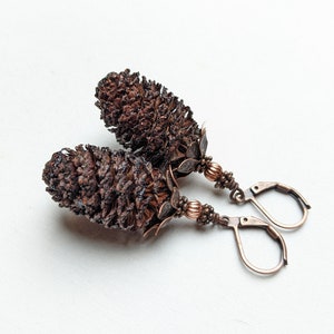 Vintage Drop Earrings Brown, Copper, Elegant Romantic Bridesmaids VividColors