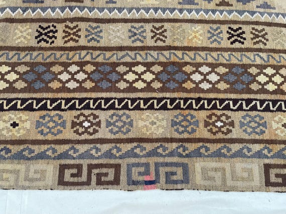 ビンテージ　アフガンラグ キリム　アンティーク 敷物　インテリア ヴィンテージ家具と合わせたいアンティークキリム調ラグ Aタイプ