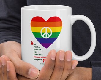Pride Love Is Love Glossy Mug