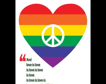 Pride Love Is Love Set of 15 Blank Greeting Cards