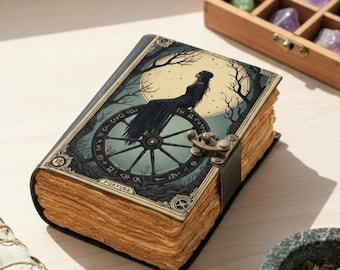 Handmade Leather Grimoire: Deckle Edge Book of Shadows