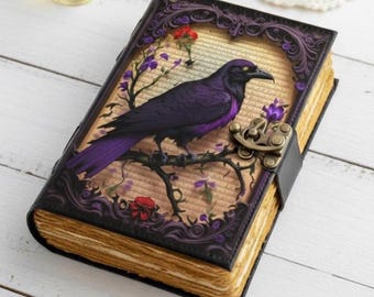 Raben Leder Grimoire Tagebuch: Zauberbuch der Schatten