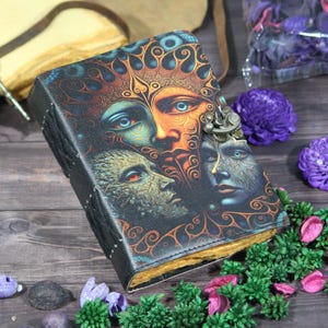 Skull Leather Journal: Gothic Grimoire Book of Shadows - 400 Pages