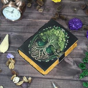 Tree of Life Leather Journal: Vintage Spell Book, Sketchbook