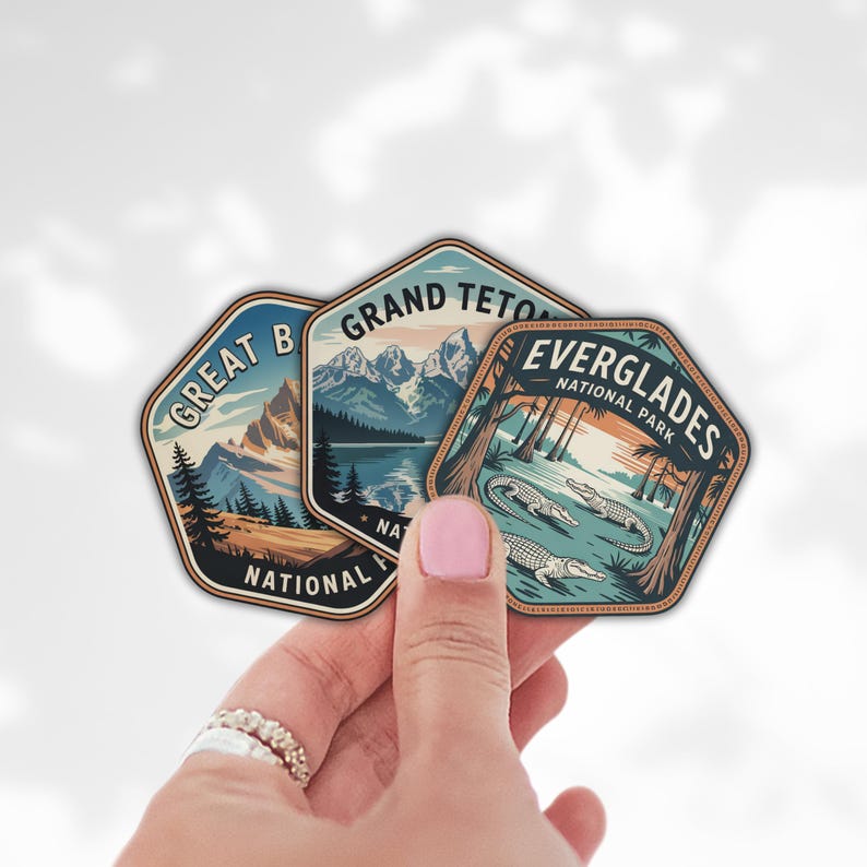 National Park Sticker 4-pack – Waterproof Vinyl Adventure Decals - Etsy