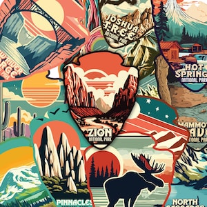 National Park Sticker 4-Pack: Waterproof Vinyl Decals for Adventure