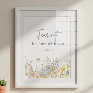 Jesaja 41:10 schrift bijbelvers afdrukken | Minimalistische christelijke muurkunst (digitale download)