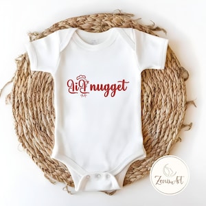 Chick fil a Lil Nugget Baby Onesie, Cute Kids Shirts, Pregnancy Announcement, Baby Shower Gift, Baby Announcement, Cute Baby Onesie