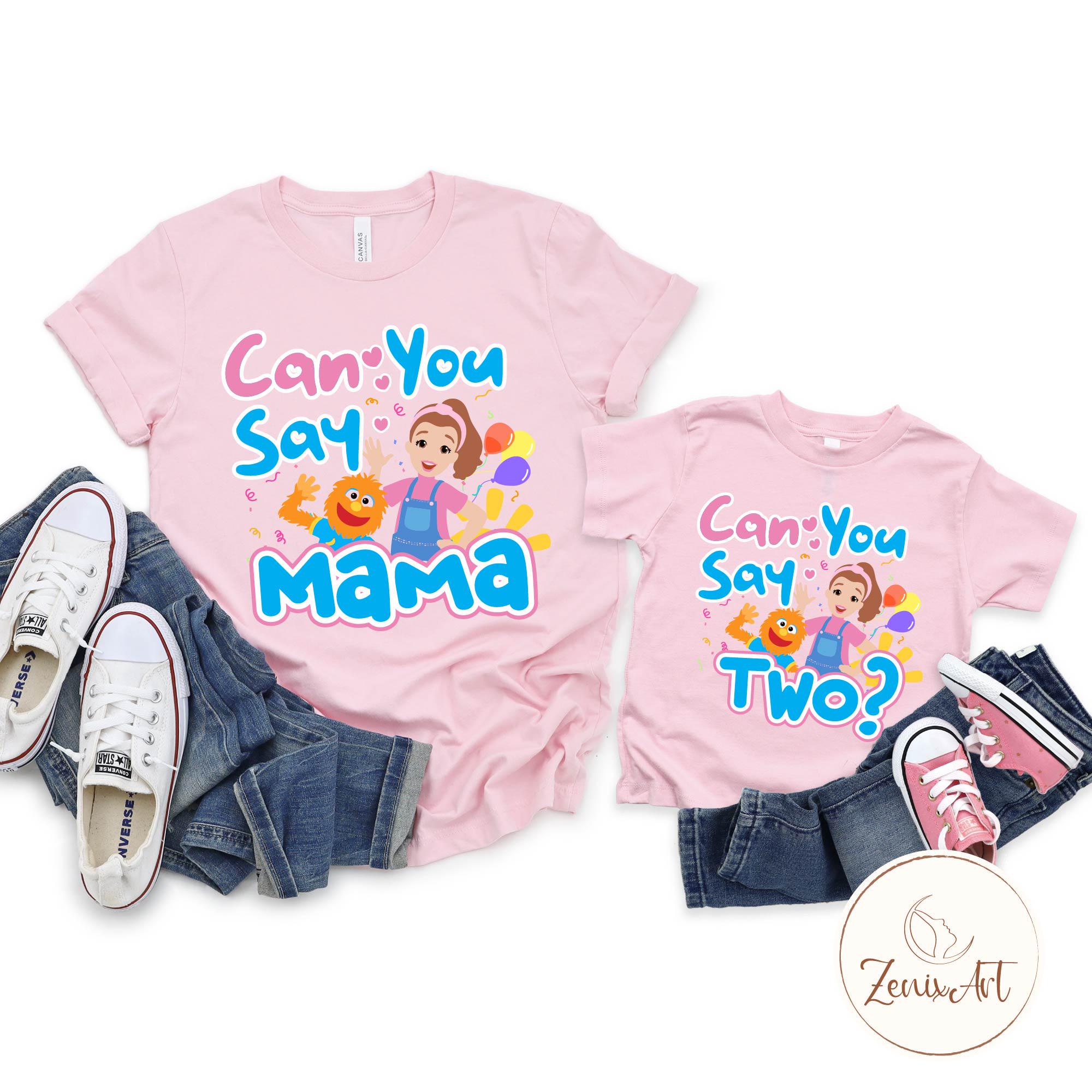 Custom Can You Say Dada Shirt, Ms. Rachel Theme Toddler Shirt, Family Matching Birthday Shirts, Baby Mama Toddler First Birthday Tee