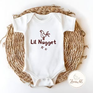 Chick fil a Lil Nugget Baby Onesie, Cute Kids Shirts, Pregnancy Announcement, Baby Shower Gift, Baby Announcement, Cute Baby Onesie