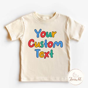 Custom Text Kids Shirt: Retro Style, Personalized Baby Bodysuit