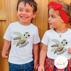Cute Turtle Toddler Shirt, Disney Pixar Kids Shirt, Dude Baby Bodysuit, Finding Nemo Shirt, Disney Finding Dory Shirt,Squirt Shirt Nemo