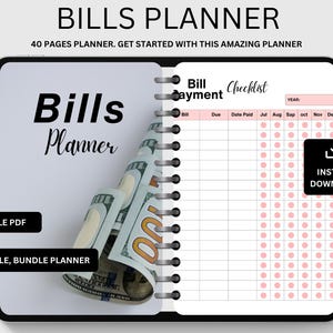 Bills Management Planner | Keep Your Finances in Check Digital Bills Tracker | Stay Organized & Avoid Late Fees Ultimate Bills Planner